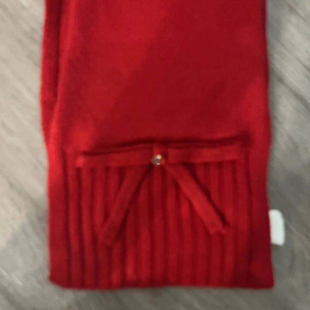 Kate Spade New York Bow Knit Scarf In Garnet Red